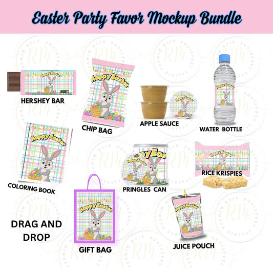 Easter Party Favors Template Bundle: Editable Kids' Coloring Book (Digital Download)
