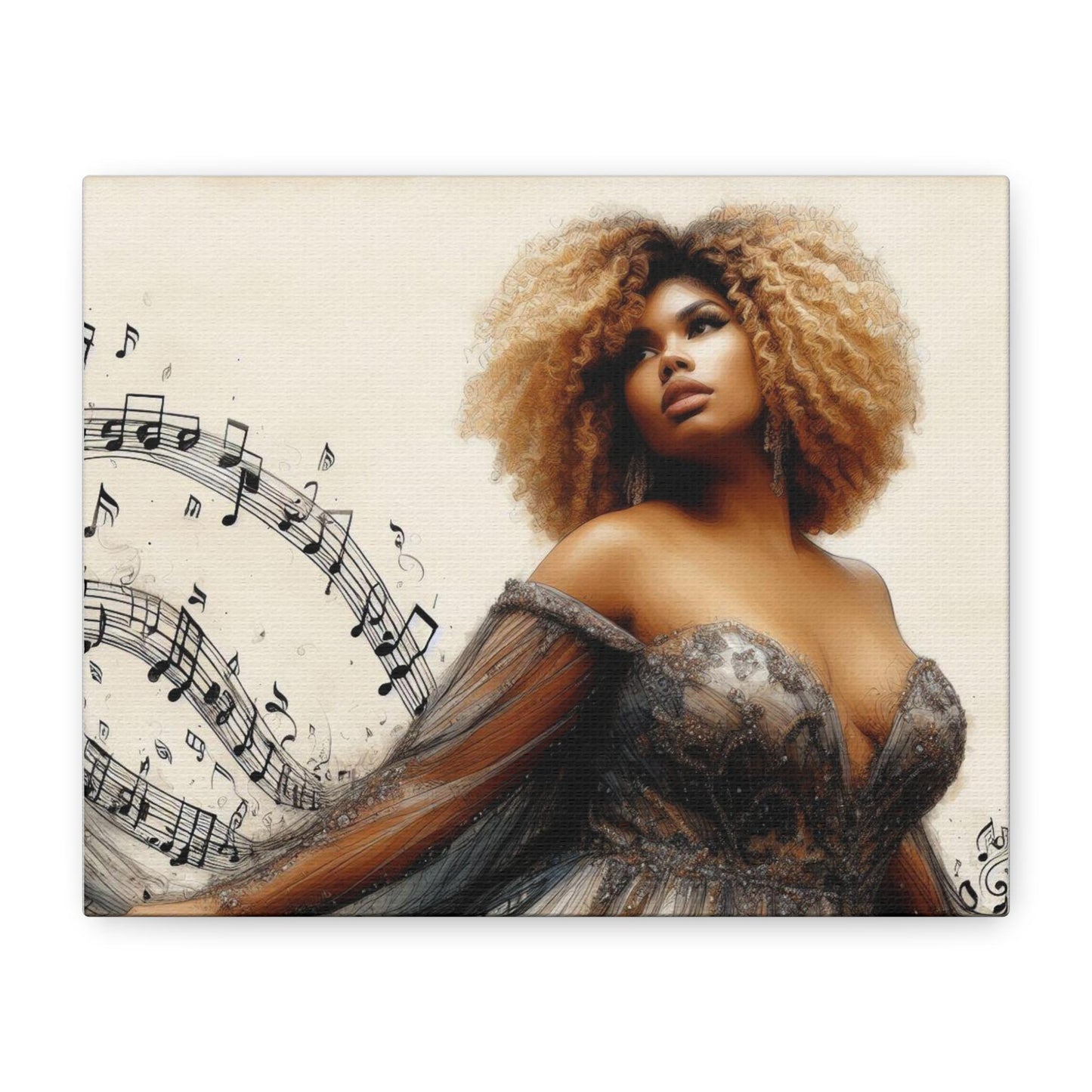 Singer Portrait Canvas Art: Musical Melody, Elegant Home Decor