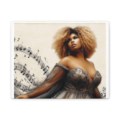 Singer Portrait Canvas Art: Musical Melody, Elegant Home Decor