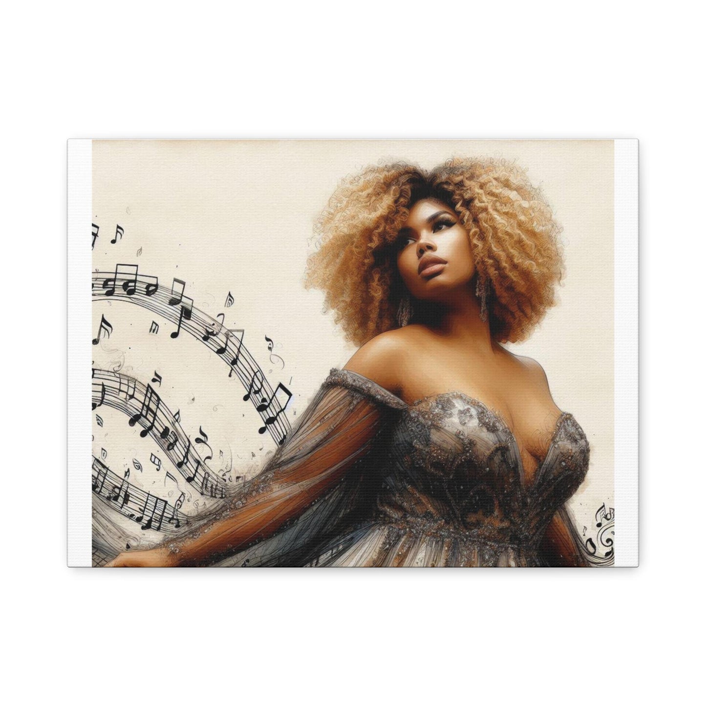 Singer Portrait Canvas Art: Musical Melody, Elegant Home Decor