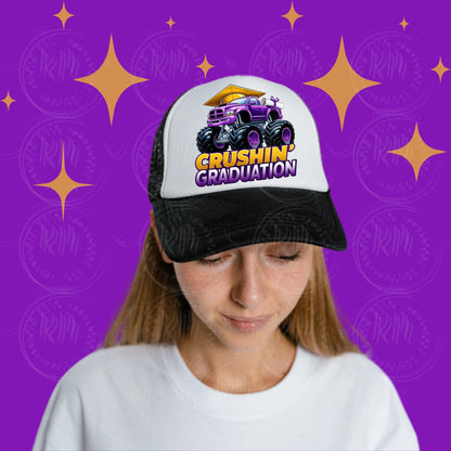2025 Grad Clipart: Purple Monster Truck Graduation Design (Digital Download)