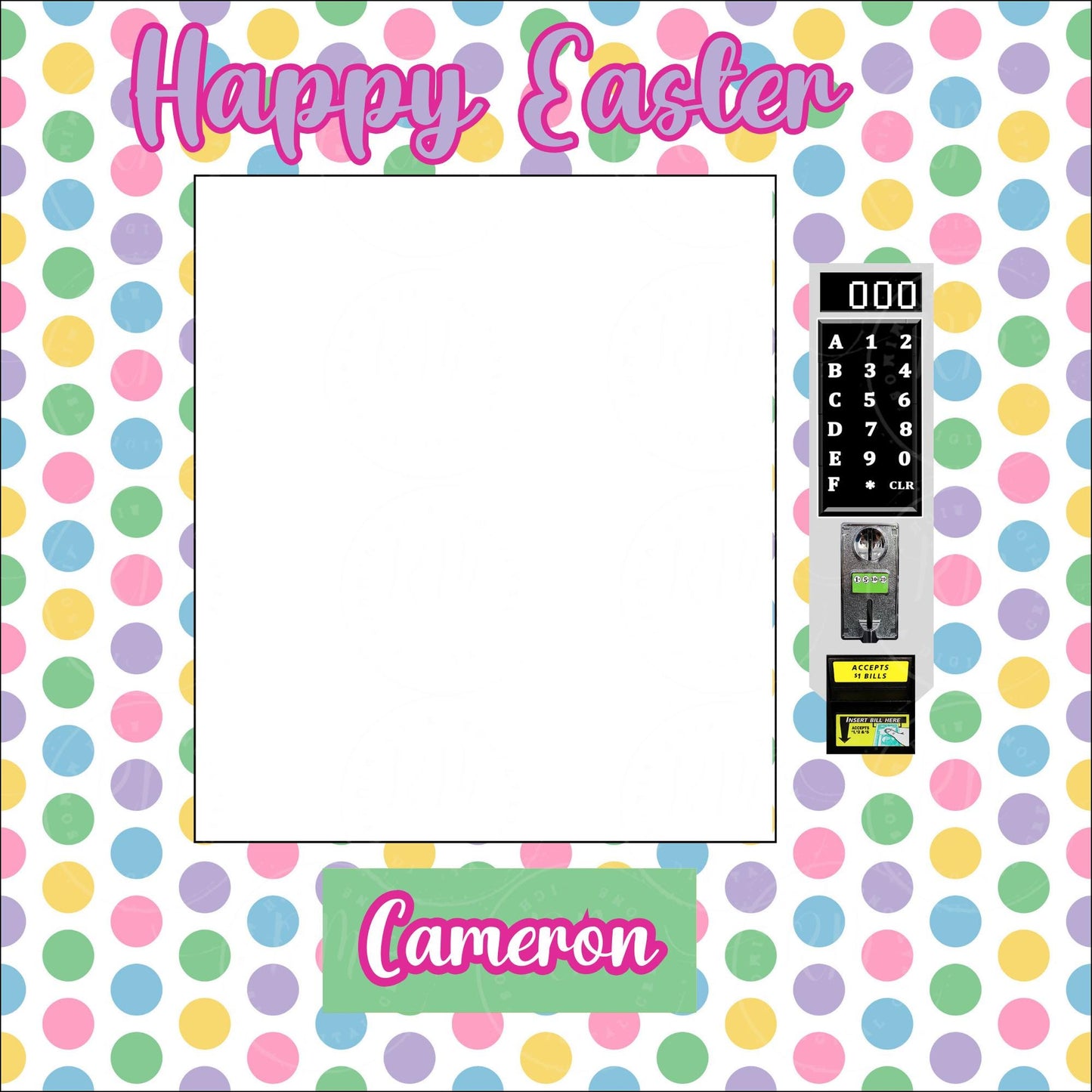 Editable Vending Machine Template: Canva Gift Box (8x10) (Digital Download)