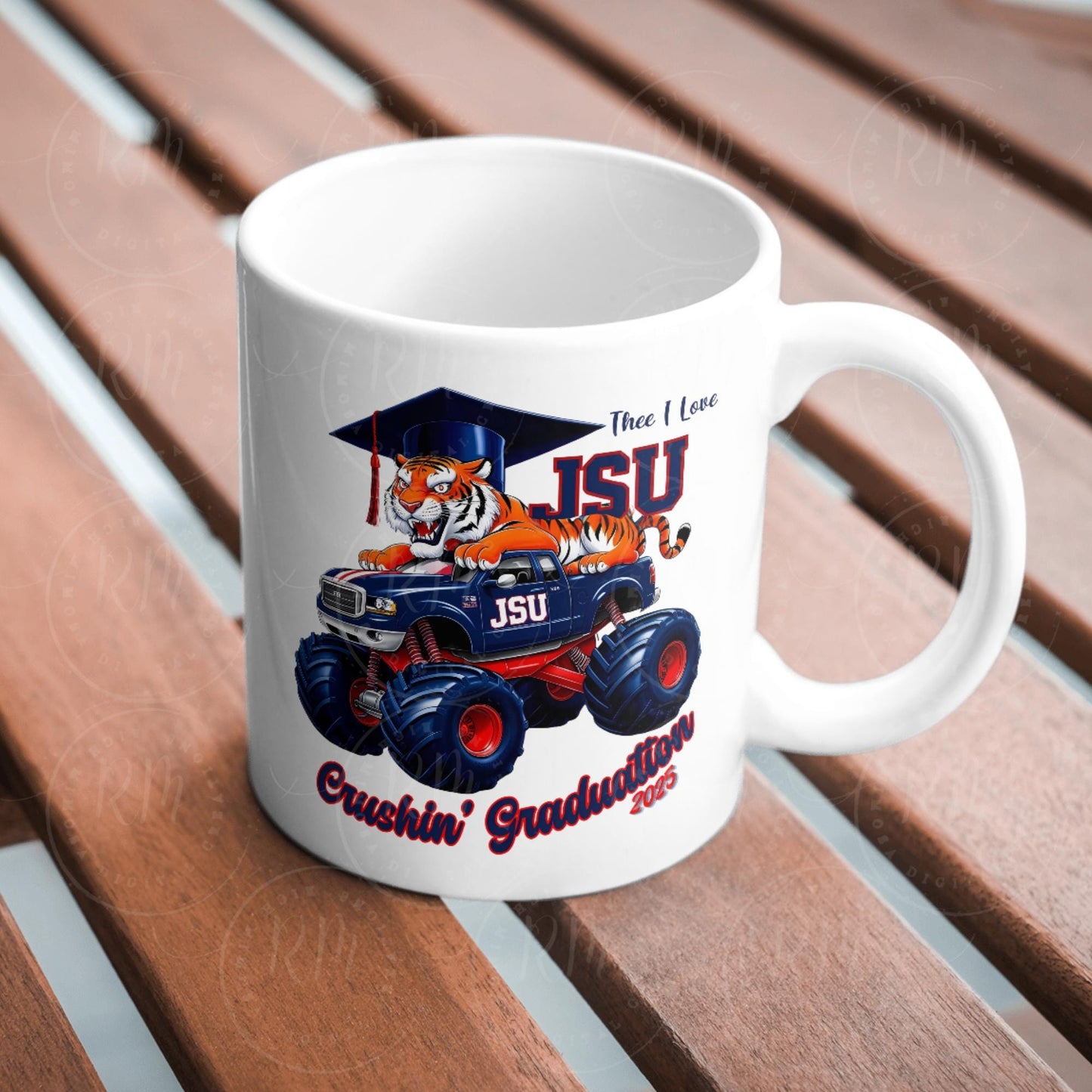 2025 Grad JSU Clipart - Crushin Graduation Monster Truck, Jackson State University Gift, Senior Apparel & Graduation Decoration, JSU Tigers