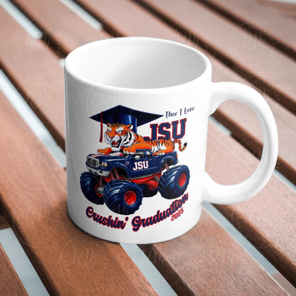 2025 Grad JSU Clipart - Crushin Graduation Monster Truck, Jackson State University Gift, Senior Apparel & Graduation Decoration, JSU Tigers
