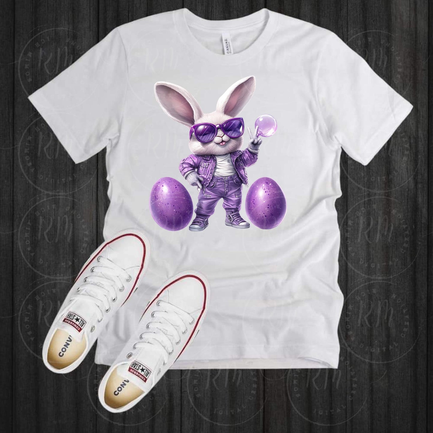 4 Cool Bunny Clipart, Easter Bunny Graphics, Purple Bunnies, Fun Easter Decoration, Gifts for Kids and Adults, Clipart for Easter decor