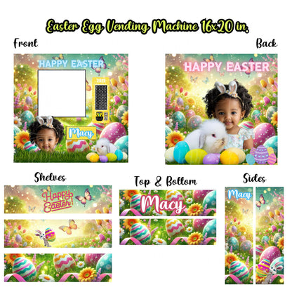 2026 Easter Egg Vending Machine Template, Editable Fun Design for Easter Celebration, Easter Gift, Unique Easter Gift for her or him, 16x20 in