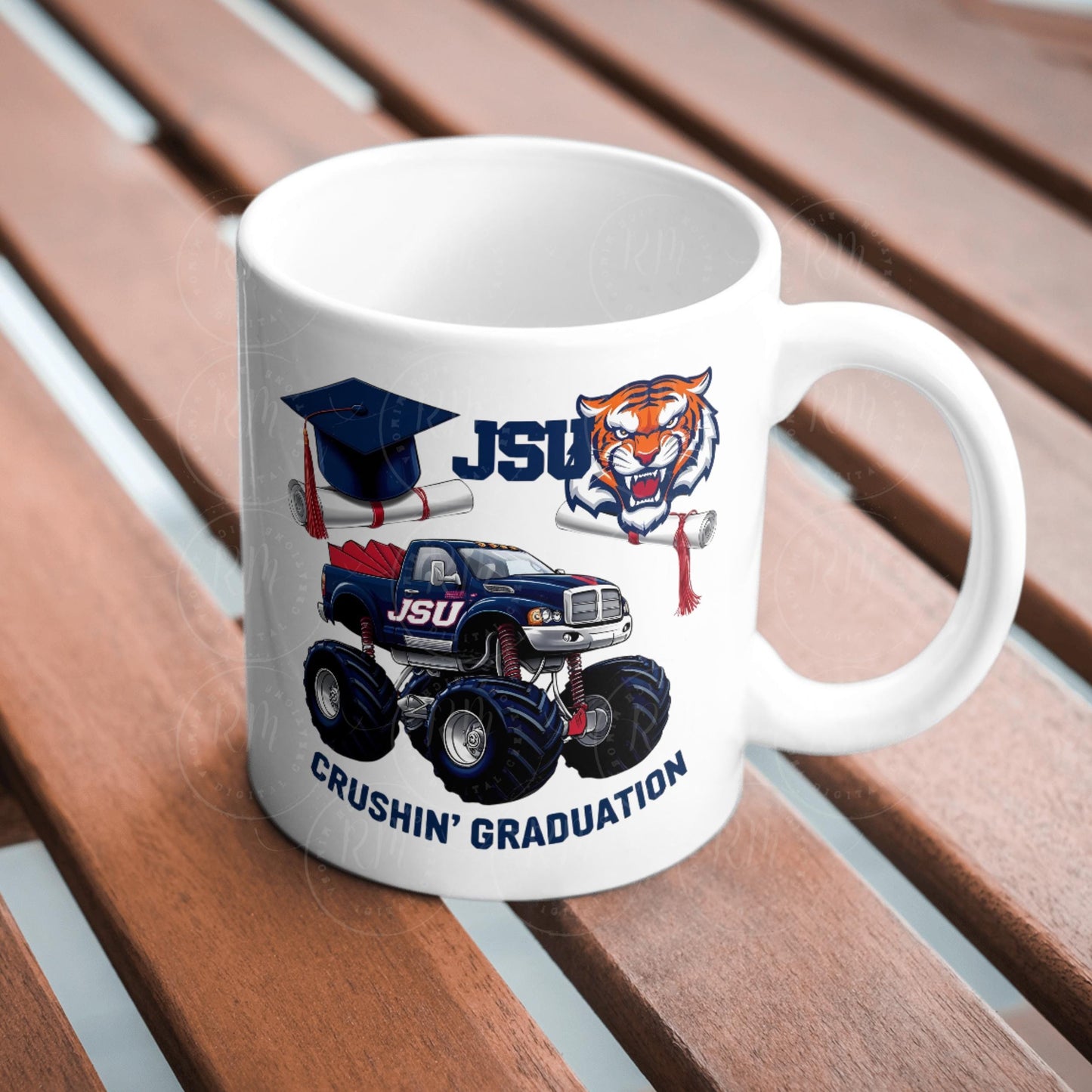 JSU Tigers 2025 Grad Clipart: Monster Truck Graduation (Digital Download)