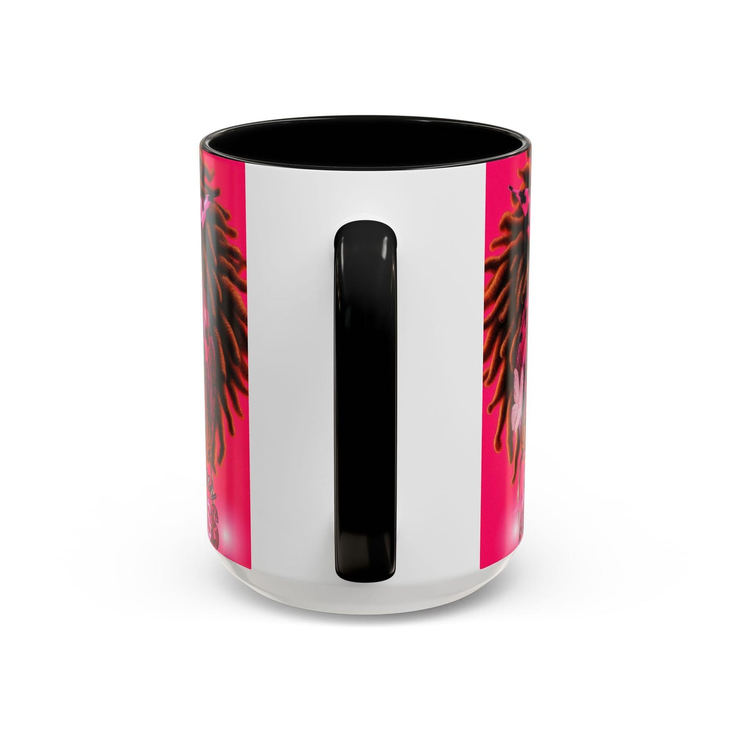 Coffee Mug - Breast Cancer Awareness 15oz, African American Female, Cancer Survivor Gift, Motivational Mug, Pink, Fight Cancer