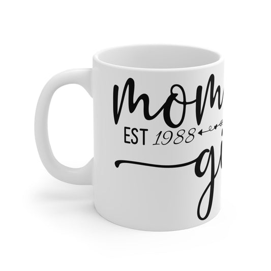Personalized Mom Mug, Gift for Mom, Mom Established Mug, Custom Coffee Cup, Mother's Day, Family Gift