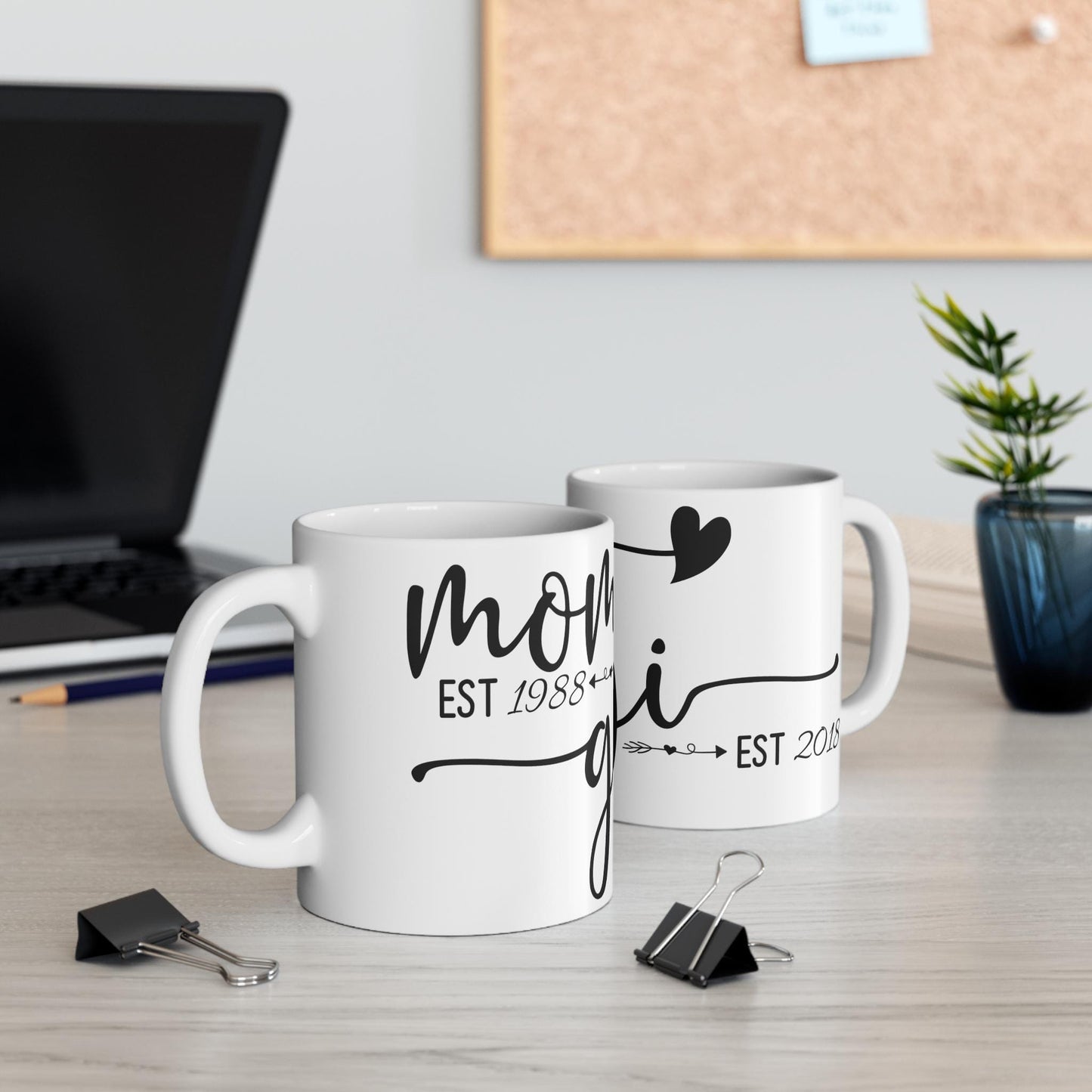 Personalized Mom Mug, Gift for Mom, Mom Established Mug, Custom Coffee Cup, Mother's Day, Family Gift