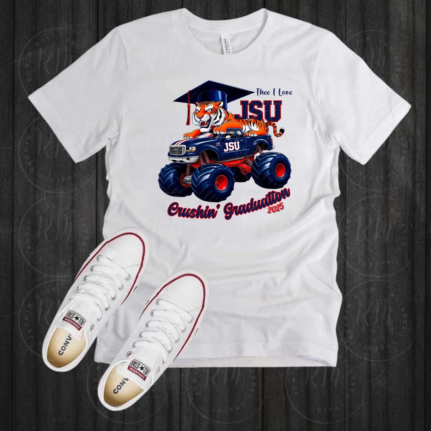 2025 Grad JSU Clipart - Crushin Graduation Monster Truck, Jackson State University Gift, Senior Apparel & Graduation Decoration, JSU Tigers