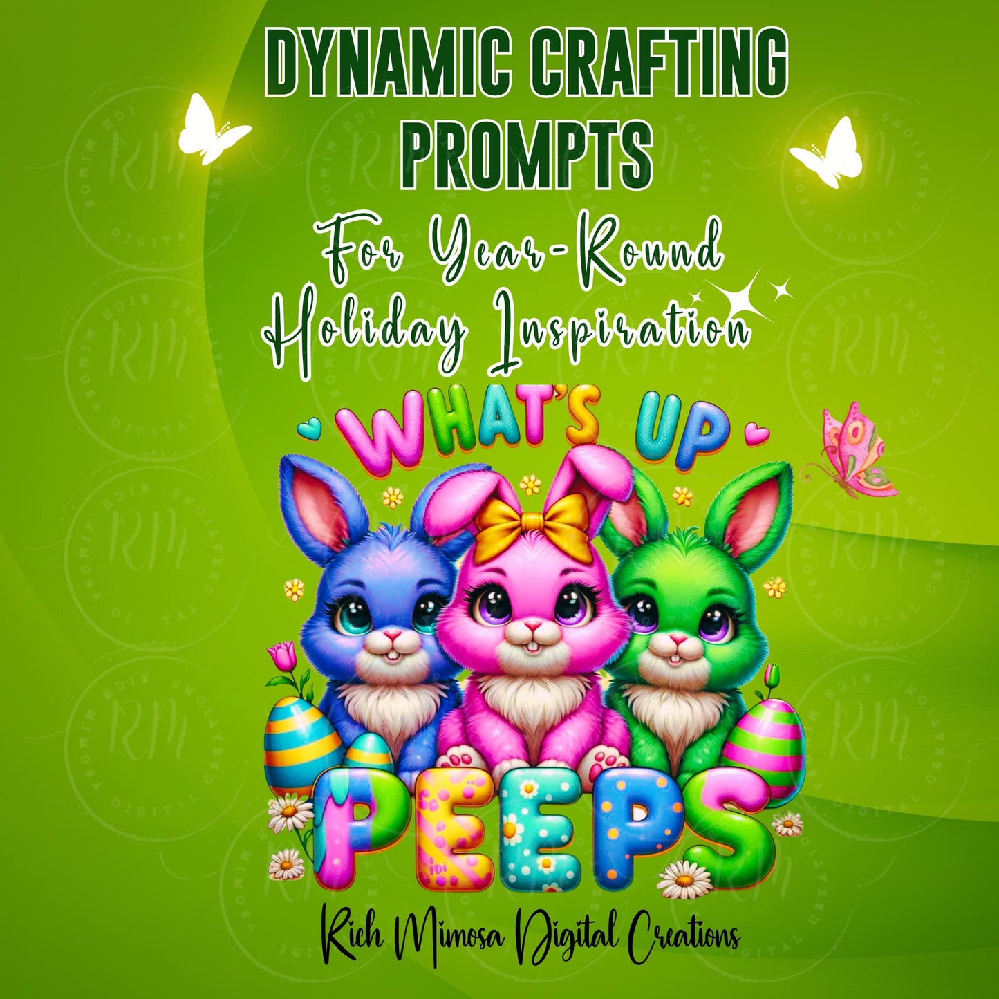 AI Art Prompts eBook PDF – 15 Midjourney, Firefly, Dall-E Prompts | Easter Sublimation Printable, Digital Download, AI Tips Guide