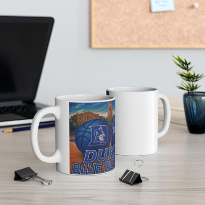 Duke Basketball Ceramic Mug Perfect for Fans, Gift for Sports Lovers, College Team Merchandise, Coffee Cup, Personalized Branded Mug