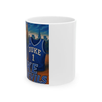 Duke Basketball Ceramic Mug Perfect for Fans, Gift for Sports Lovers, College Team Merchandise, Coffee Cup, Personalized Branded Mug