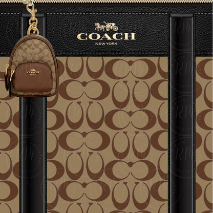 Purse Tumbler Template, Brown Purse Tumbler Design, Editable Tumbler Template, Custom Digital Purse Template, Canva DIY, Gift for Her