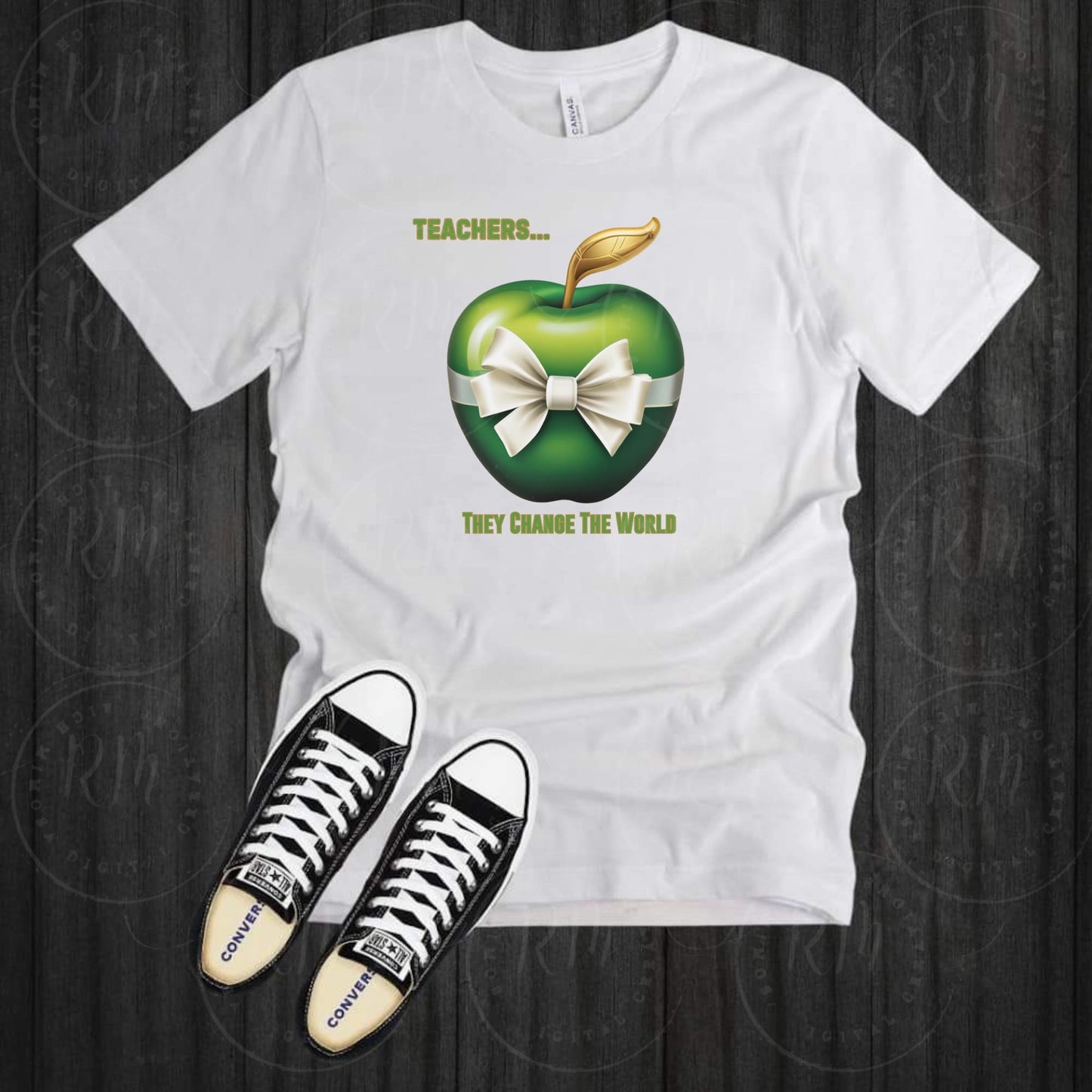 Teacher Appreciation Green Apple Clipart: Printable Gift (Digital Download)