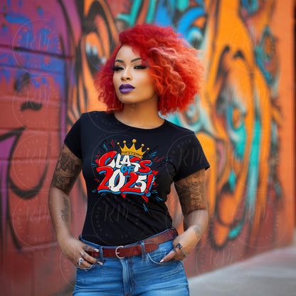 2025 Grad Clipart: Red, White, and Blue Graduation Graphic (Digital Download)