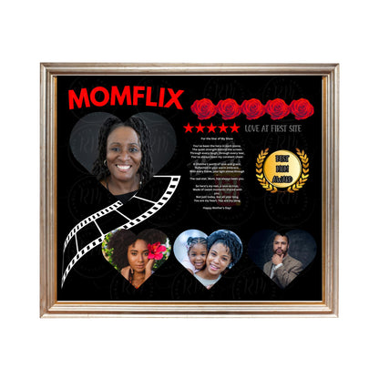 Mother's Day Photo Gift: Mom Flix Canva Template (Digital Download)