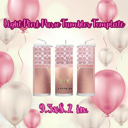 Pink Purse Tumbler Template: Editable Canva Design (Digital Download)