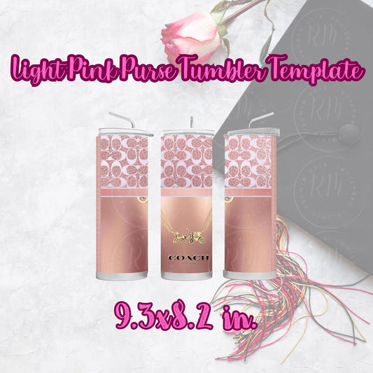 Pink Purse Tumbler Template: Editable Canva Design (Digital Download)