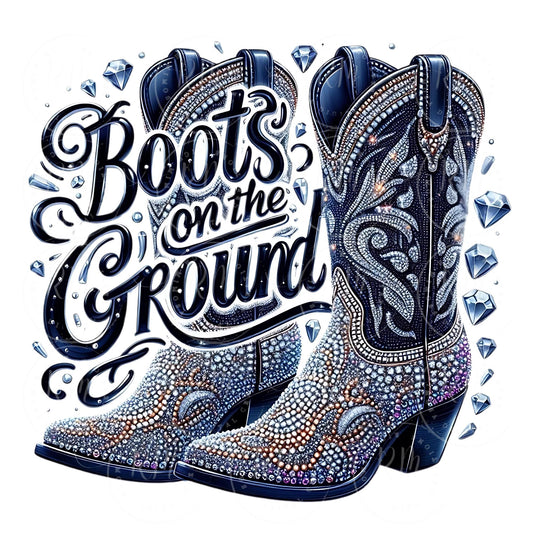 Rhinestone Cowgirl Boots PNG: Western Graphic Design (Digital Download)