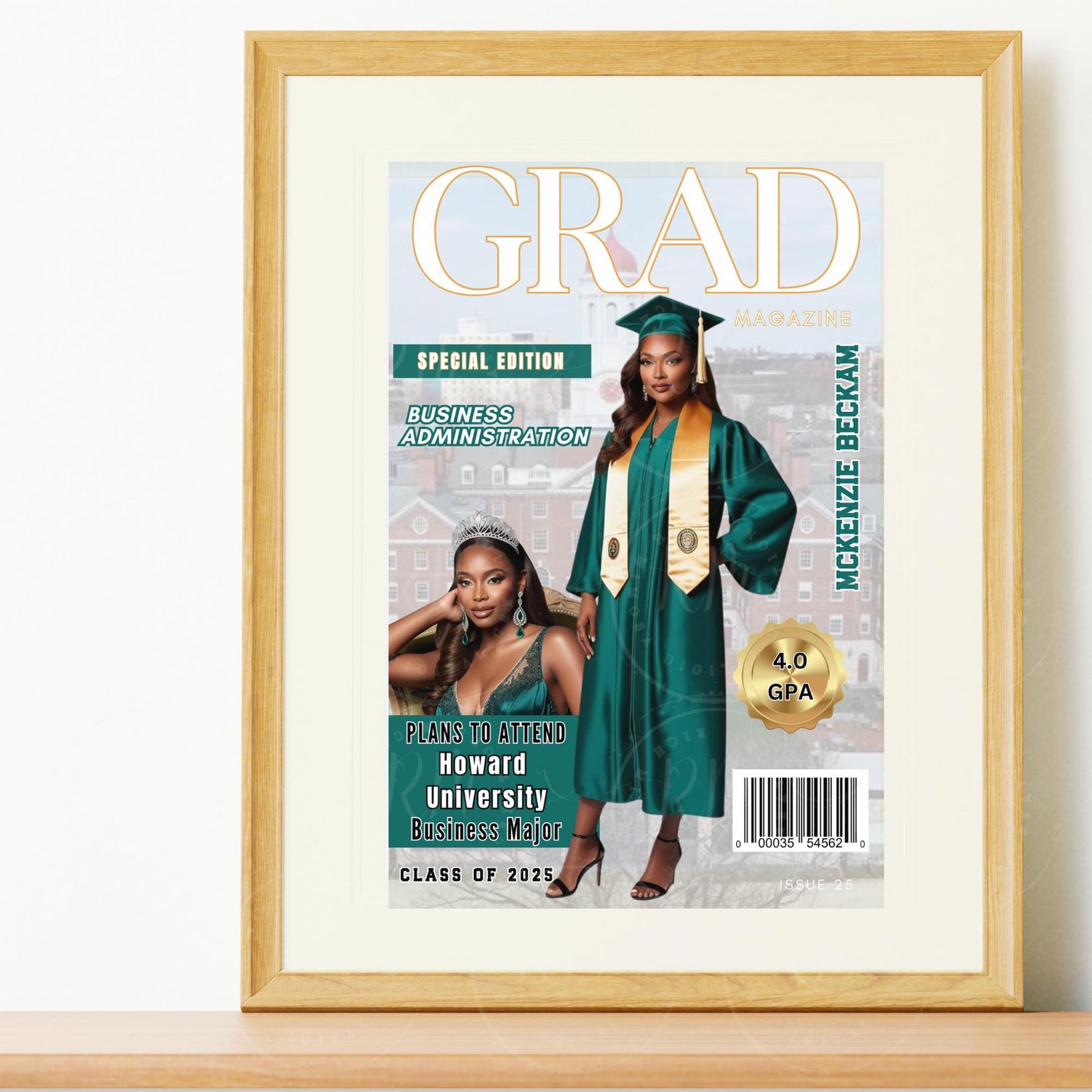 Graduation Magazine Cover Template: Custom Canva Design (Digital)