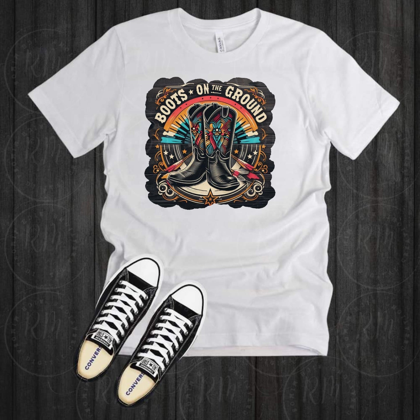 Black Cowgirl Boots PNG: Western Graphic Design (Digital Download)