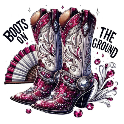 Maroon Rhinestone Cowgirl Boots PNG Clipart: Western Graphic Design (Digital Download)