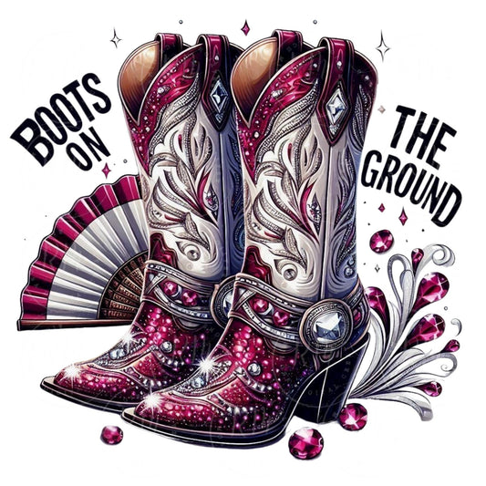 Maroon Rhinestone Cowgirl Boots PNG Clipart: Western Graphic Design (Digital Download)