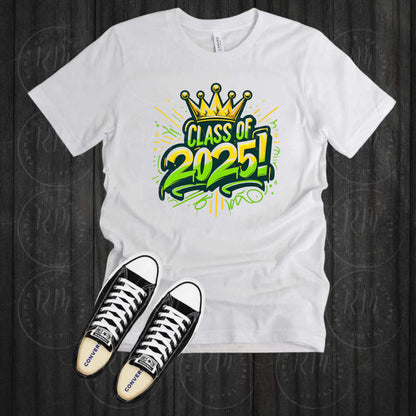 2025 Grad Clipart: Yellow & Green Graduation Graphics, Digital Download