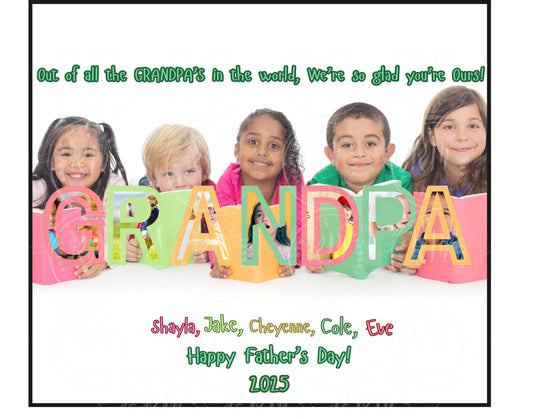 Father's Day Photo Collage Frame Template: 9 Dad Designs (Canva Digital Download)