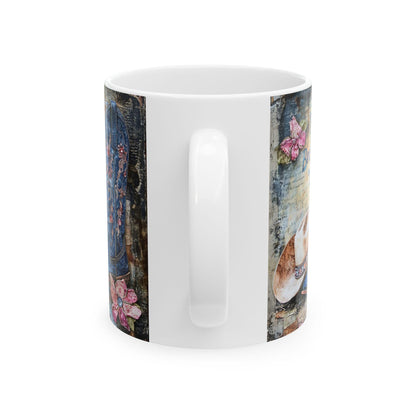 Rustic Western Ceramic Mug: Boots on the Ground Cowboy Coffee Cup