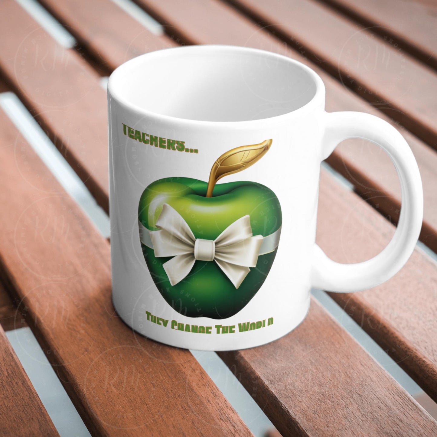 Teacher Appreciation Green Apple Clipart: Printable Gift (Digital Download)