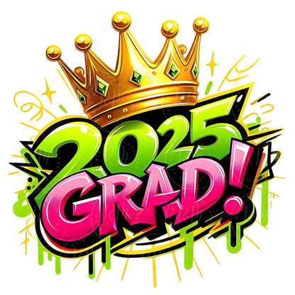 2025 Grad Clipart, Pink and Green Graduation Graphics, Perfect Grad Gift for Him/Her, DIY Scrapbooking and Invitations, Graduation 2025