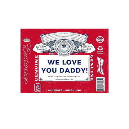 Father's Day Beer Label Template: 12oz Bottle & 6-Pack Carrier (Digital Download)