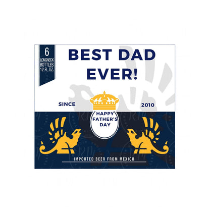 Father's Day Beer Label Template: 12oz Bottle & 6-Pack Carrier (Digital Download)