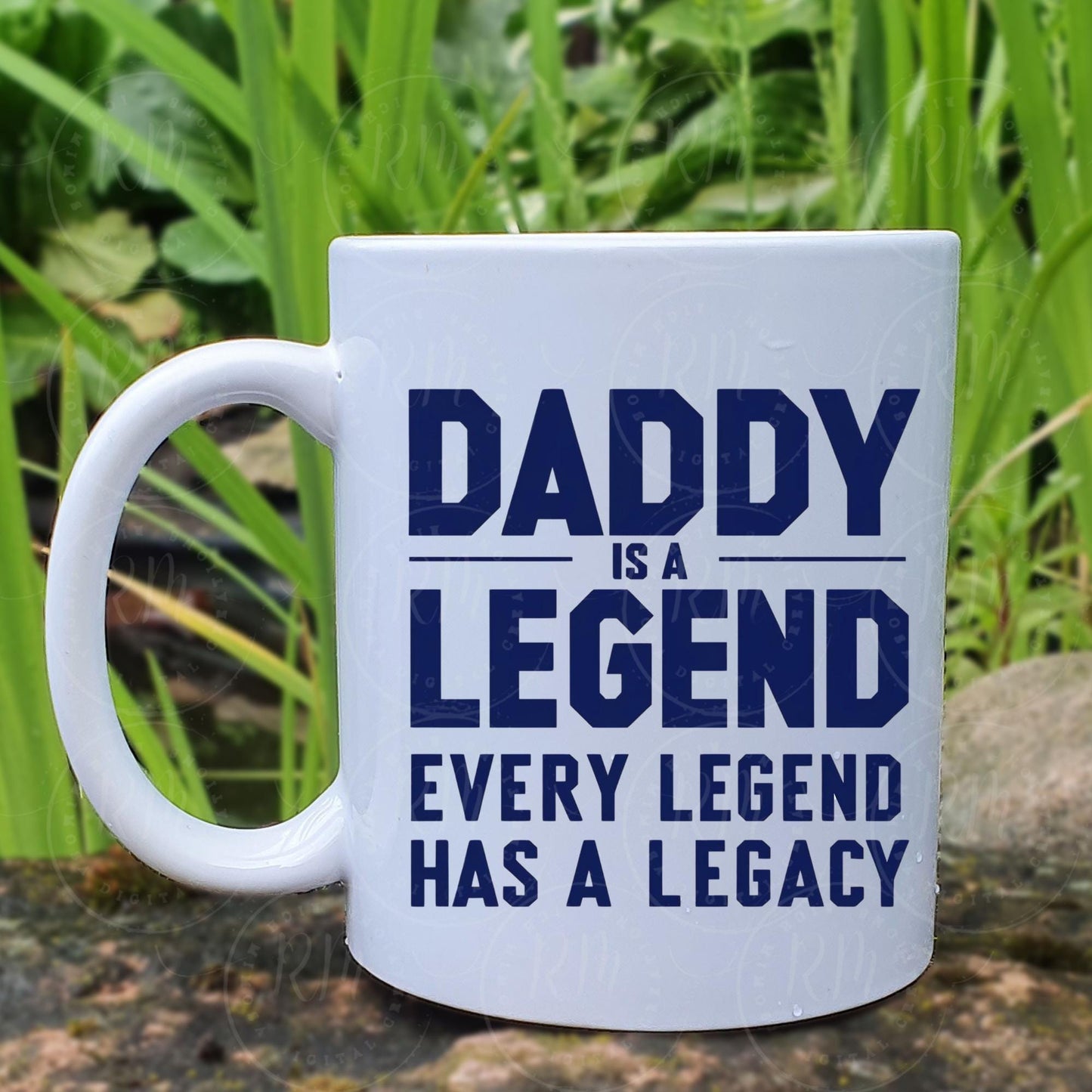 Father's Day Clipart: Daddy is a Legend Design, Digital Download PNG File