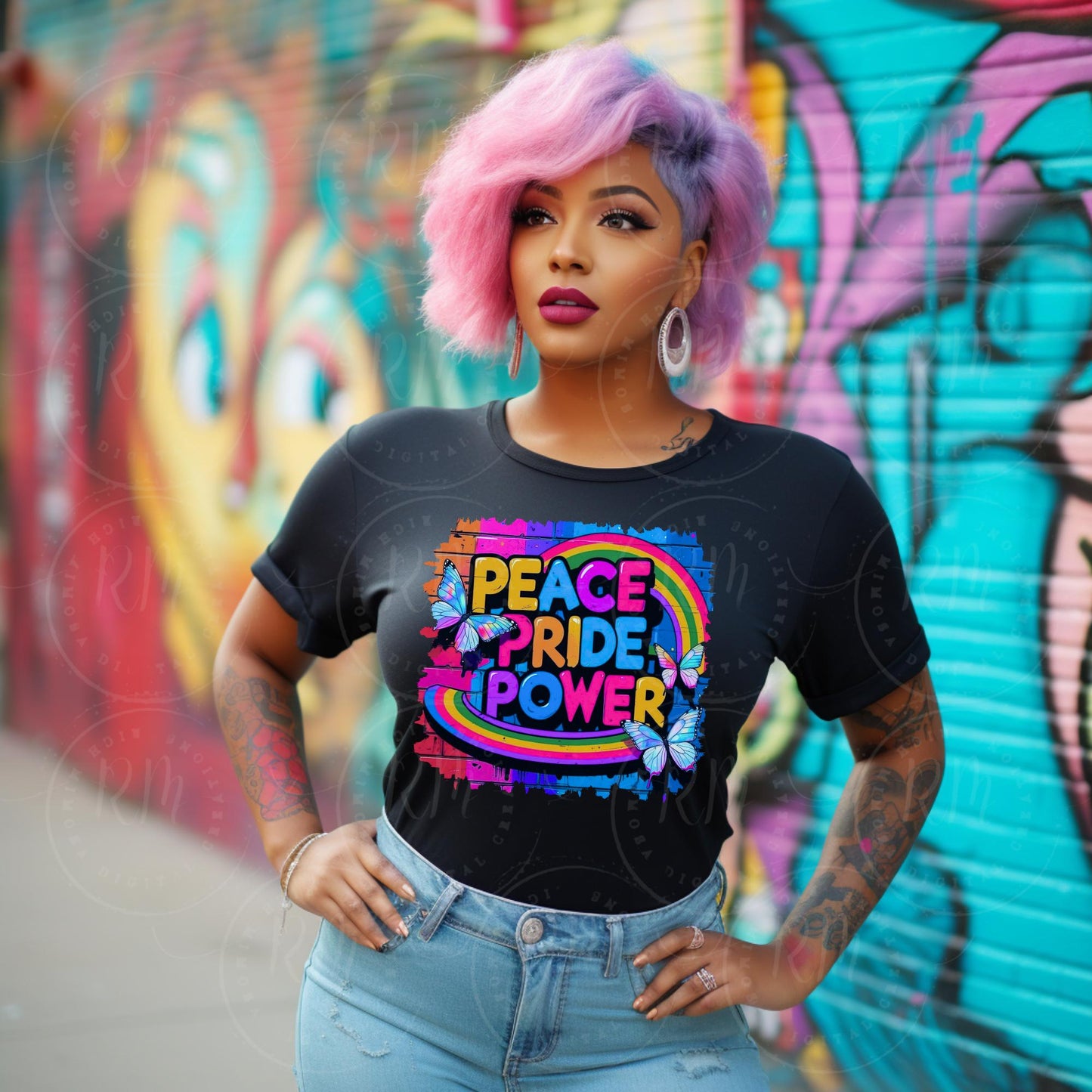 Gay Pride Clipart: Rainbow LGBTQ+ Design (PNG Digital Download