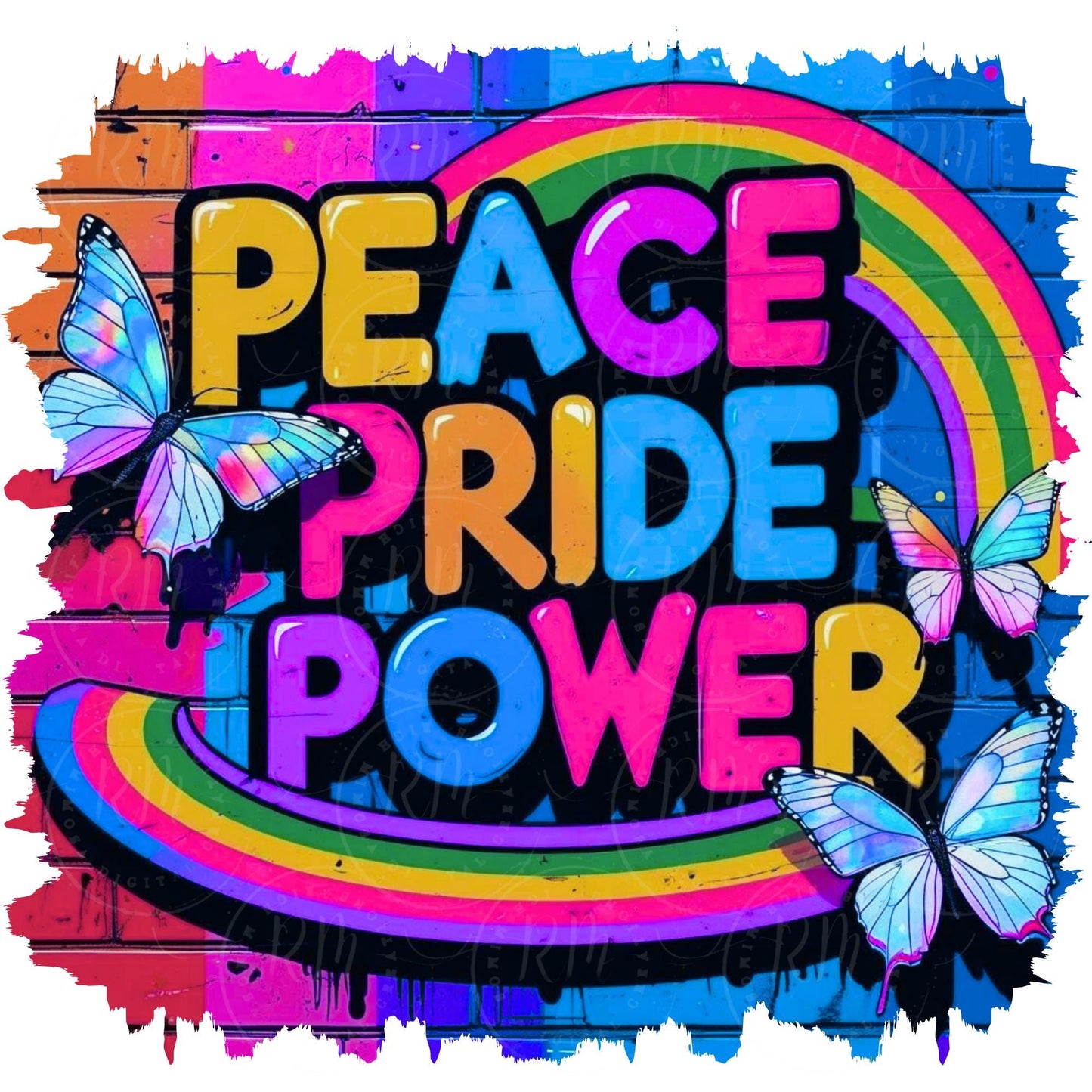 Gay Pride Clipart: Rainbow LGBTQ+ Design (PNG Digital Download