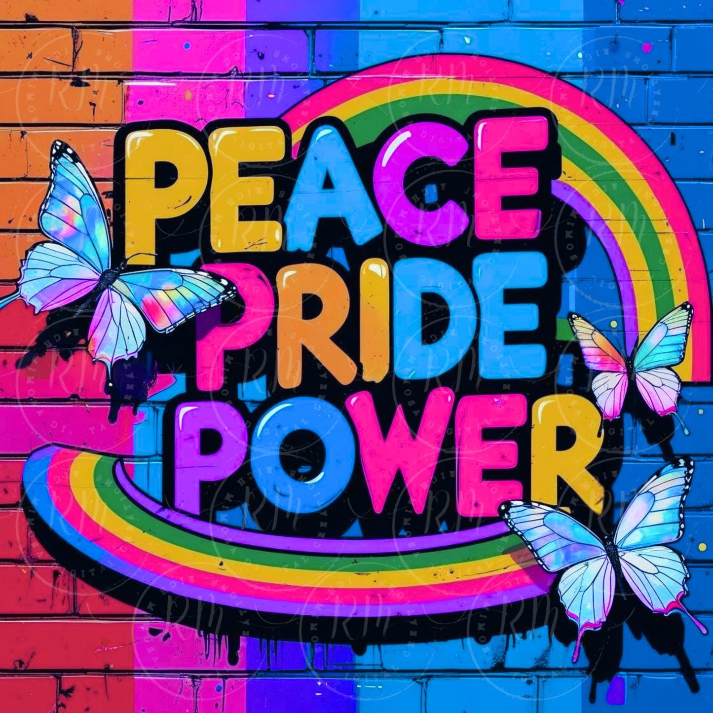 Gay Pride Clipart: Rainbow LGBTQ+ Design (PNG Digital Download