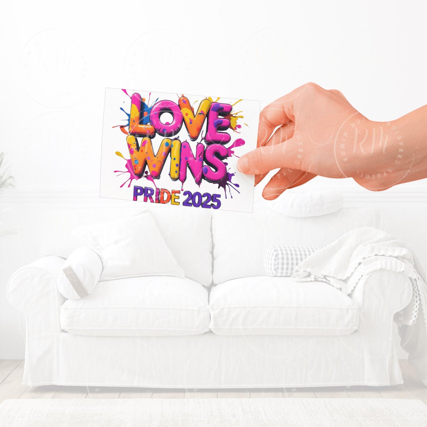 Gay Pride Clipart: Rainbow LGBTQ+ Graphic Design (Digital Download PNG) Pride 2025