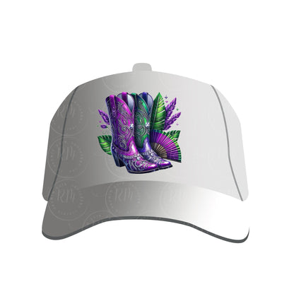 Cowgirl Boots PNG: Purple & Green Western Graphic (Digital Download)