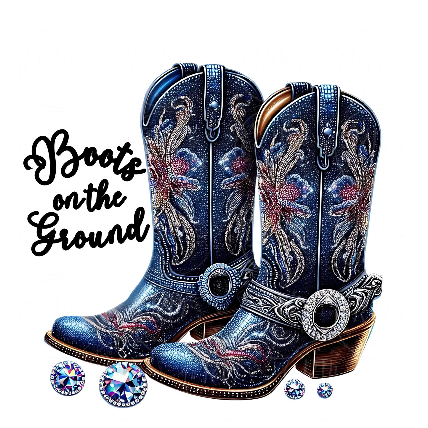 Boots on the Ground Clipart, Cowgirl Boots Graphic Design, Unique Western Design, Artwork for Prints, DIYs