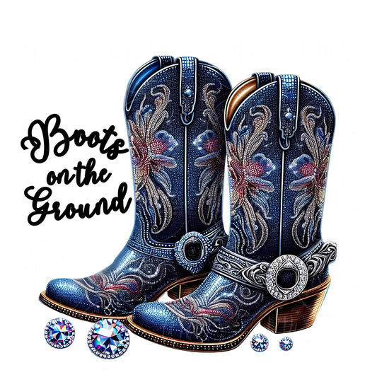 Cowgirl Boots Clipart: Unique Western Graphic Design (PNG Digital Download