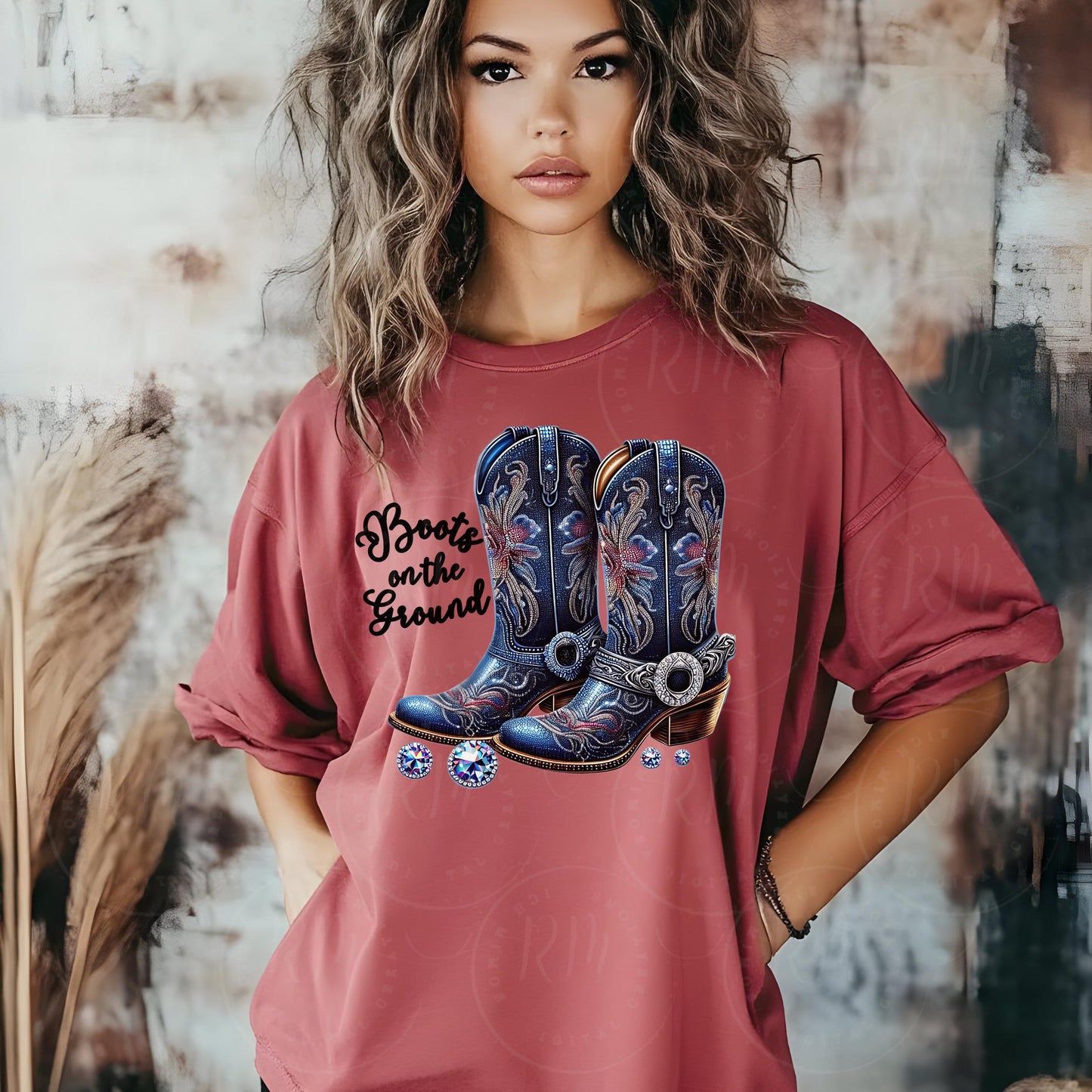 Boots on the Ground Clipart, Cowgirl Boots Graphic Design, Unique Western Design, Artwork for Prints, DIYs