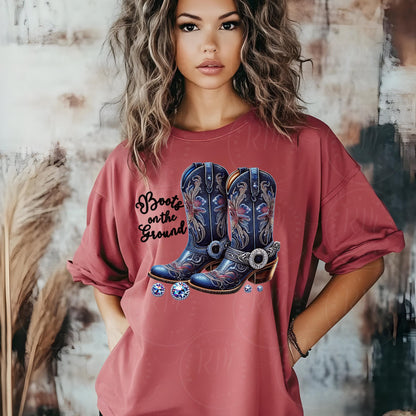 Boots on the Ground Clipart, Cowgirl Boots Graphic Design, Unique Western Design, Artwork for Prints, DIYs