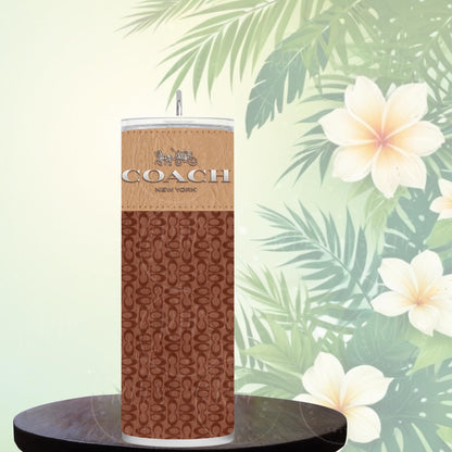 Brown Purse Tumbler Template: Editable Canva DIY Design (Digital Download)