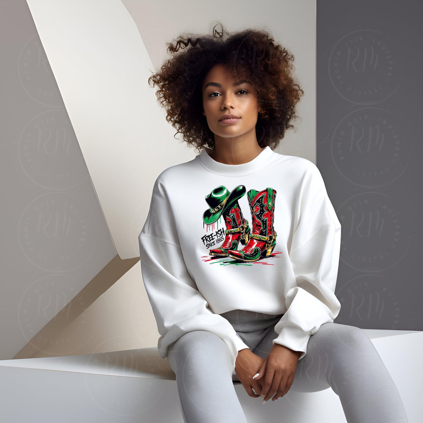 Juneteenth Boots Clipart: African American Heritage Design (Digital Download