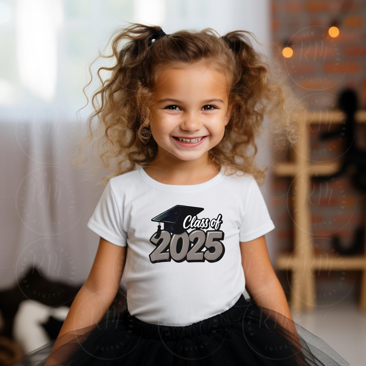 2025 Grad Clipart-Gray, Black & White Graduation Graphic- Class of 2025- Perfect Grad Gift for Him/Her- DIY Invitations-Graduation 2025