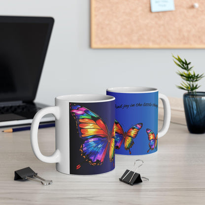 Butterfly Ceramic Coffee Mug: Joyful Colorful Drinkware